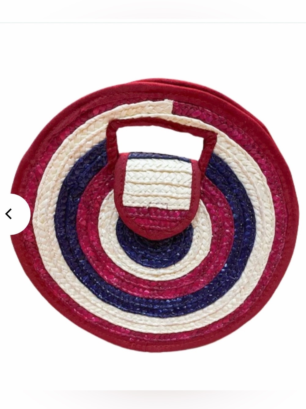 Retro 1940s Style Purse | woven | multi target | stripes | 40s 50s